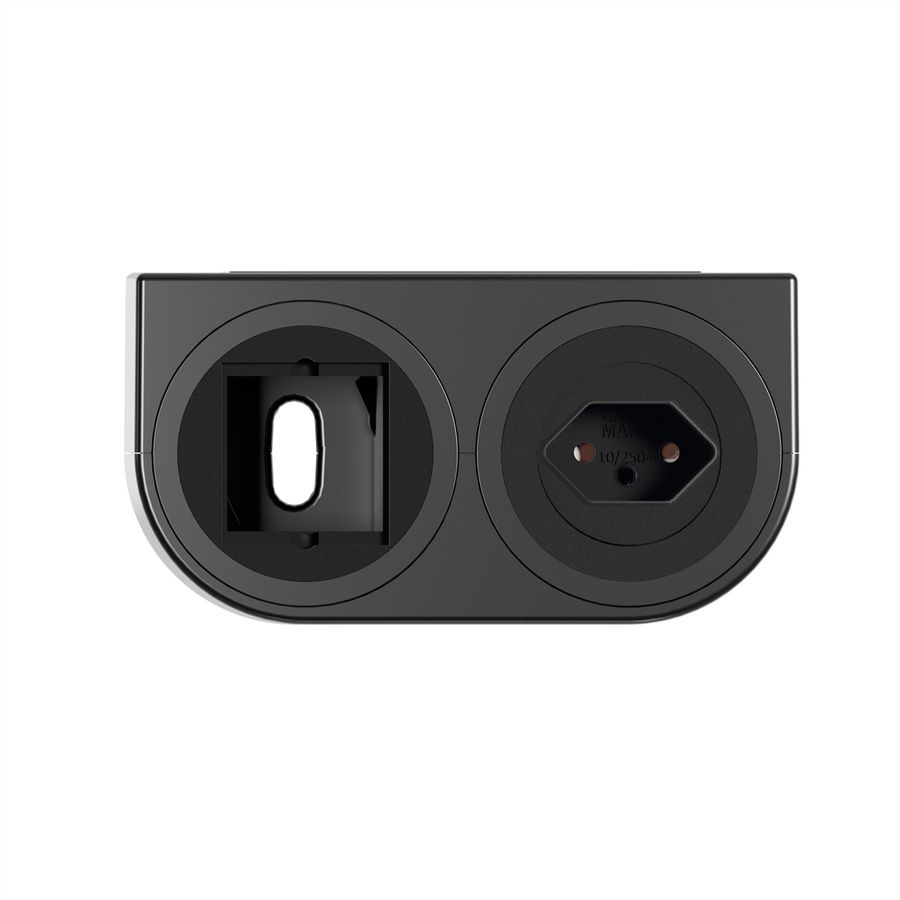 BACHMANN PIX HOLDER DOUBLE, 1x CH T13, 1x CM, ISV, schwarz, 0,2 m