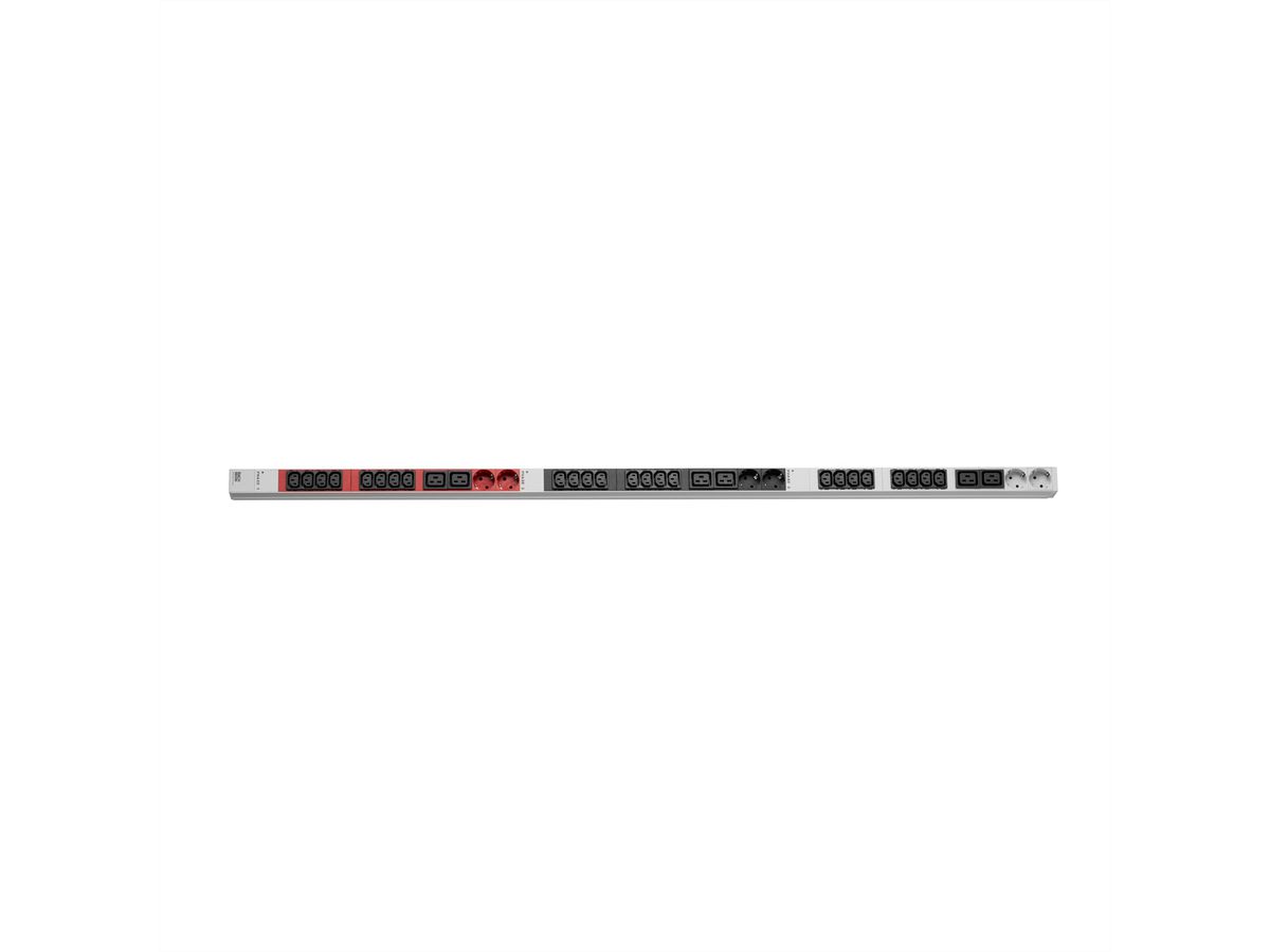 BACHMANN IT PDU ALU 1HE 24x C13 6x C19 2LS CEE 3x16A rot