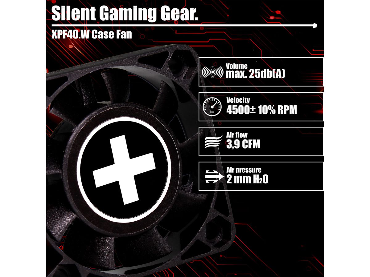 Xilence XPF40.W 40mm Gehäuselüfter, 3PIN, White Box