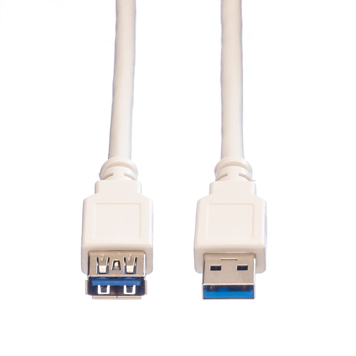 VALUE USB 3.2 Gen 1 Verlängerungskabel, Typ A-A, ST/BU, weiß, 0,8 m
