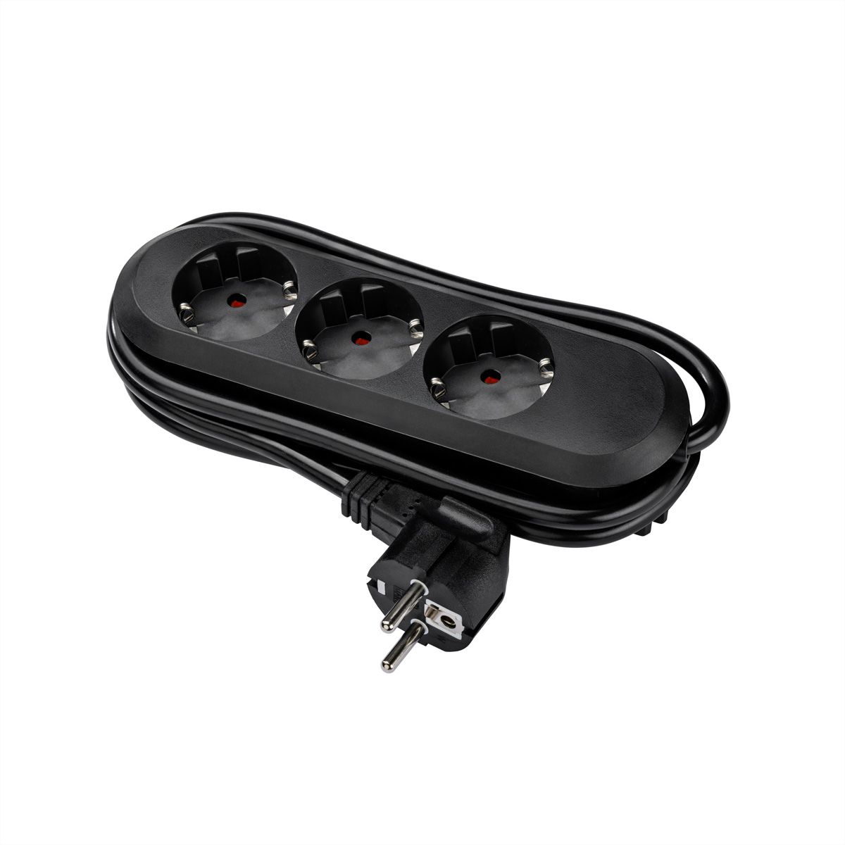 BACHMANN SMART Steckdosenleiste 3x Schutzkontakt, schwarz, 5 m