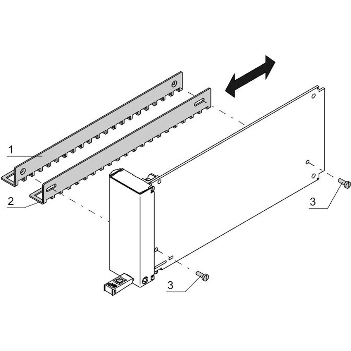 SCHROFF Luftleitblech für AdvancedMC-Filler-Module - LUFTLEITBL.BLINDMODUL HH 10X
