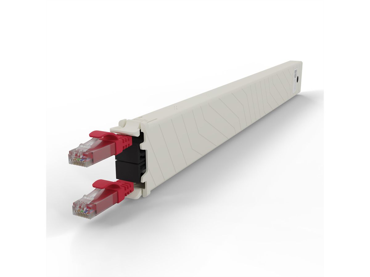 patchbox.one Kassette 8RU UTP rot Cat.6a 0,8m