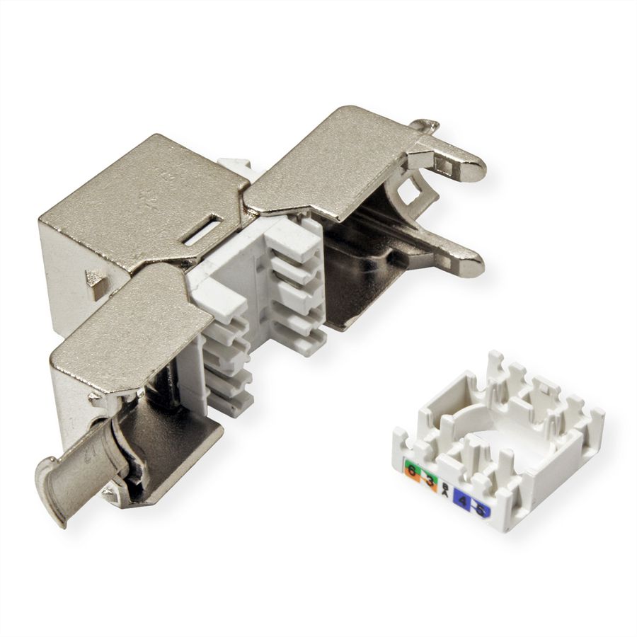 VALUE Cat.6A (Class EA) Keystone, RJ-45, geschirmt, werkzeuglos, SuperSLIM