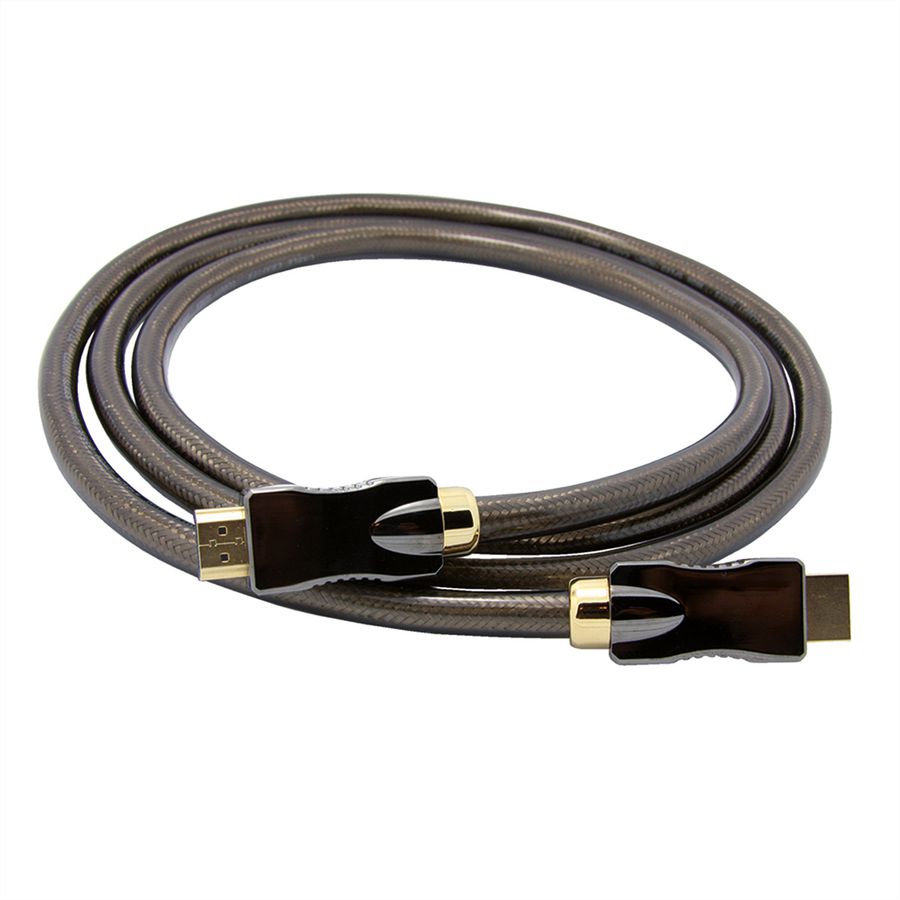 ROLINE 4K HDMI Ultra HD Kabel mit Ethernet, ST/ST, schwarz, 3 m