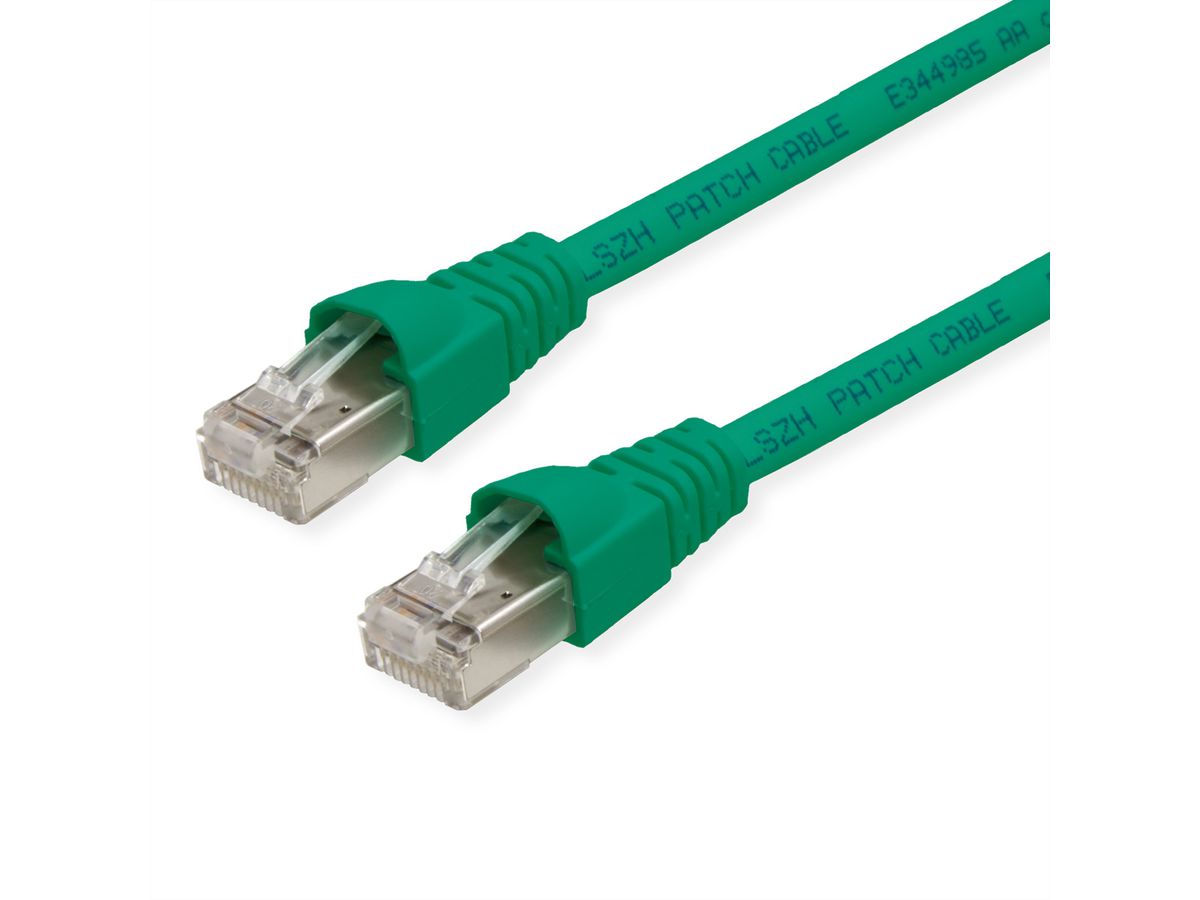 TELEGÄRTNER Patchkabel S/FTP, Kat.6A, LSOH, grün, 0,5 m