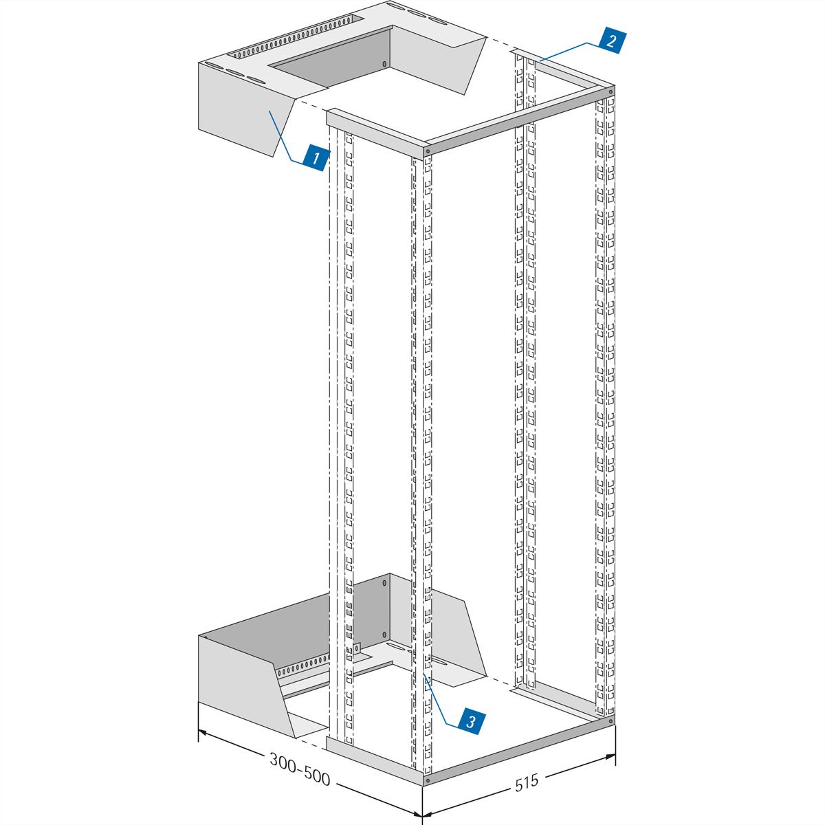 APRANET 19"-Wandrack, offenes 19"-Gestell