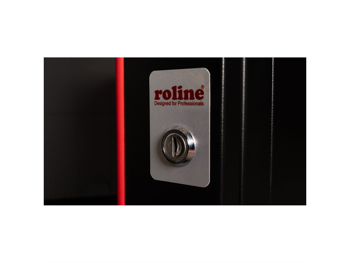 ROLINE 19-Zoll Wandgehäuse Pro 16 HE, 600x600 BxT zweiteilig schwenkbar schwarz