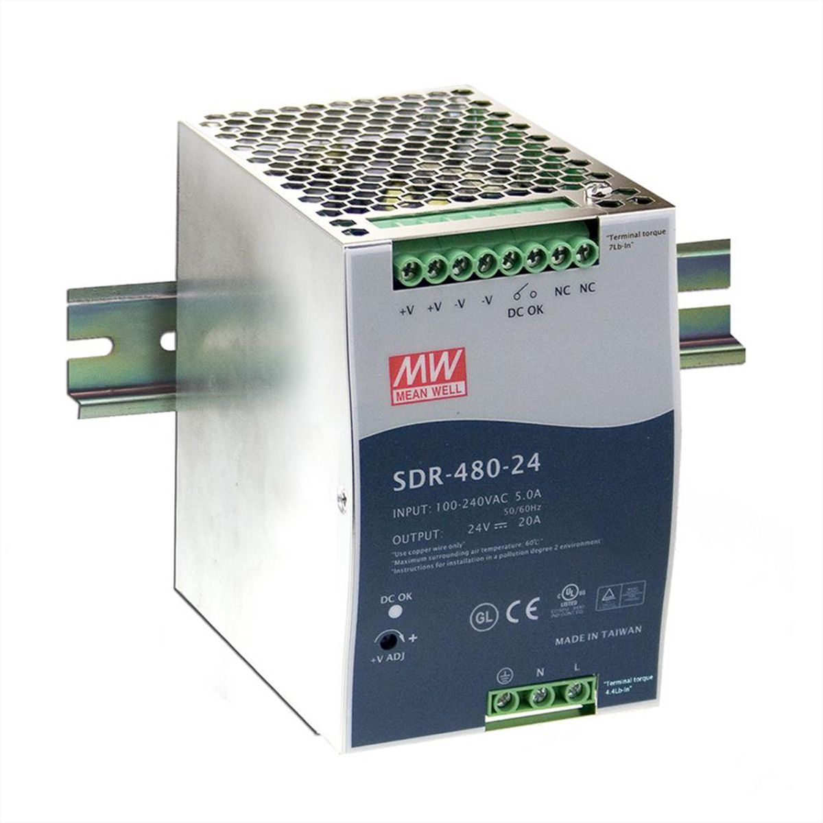 Mean Well SDR-480-24 Hutschienennetzteil 480W 24V DC