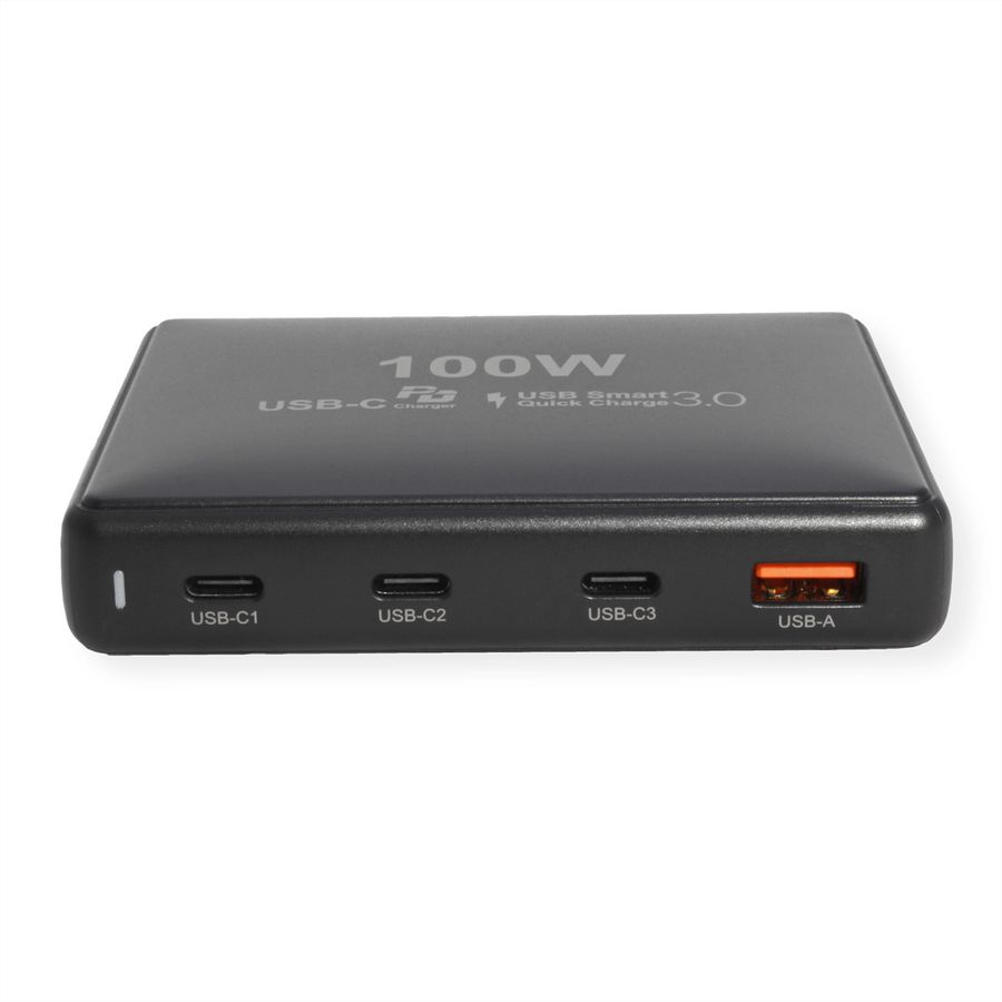 VALUE USB Charger, 4 Port (1x USB-A, 3x USB-C), max. 100W