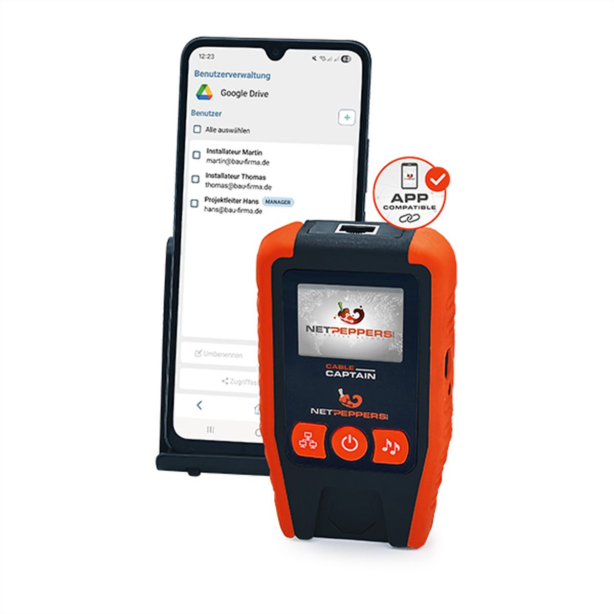 NetPeppers Cable Captain, Verifizierer mit App-Unterstützung