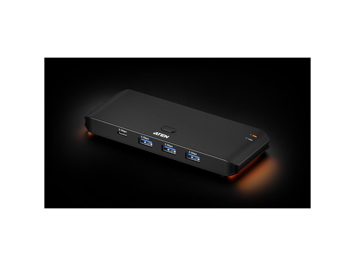 ATEN US4324 2x4-Port USB Sharing Switch USB 3.2 Gen 1 Peripheral Sharing Switch