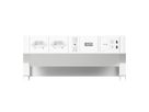 BACHMANN DESK2 white 2xCH 90°, 1xUSB C/C 45W L=0,2m RAL9010