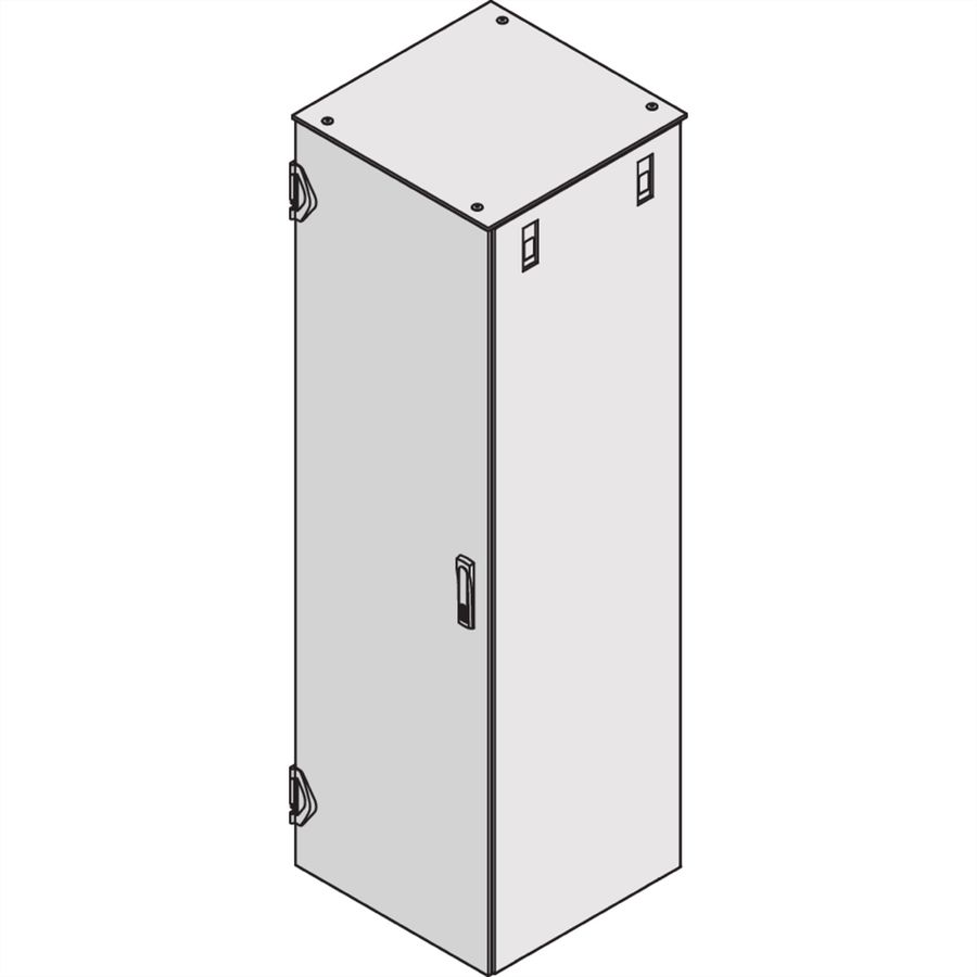 SCHROFF Stahltür, geschlossen, mit Montagerahmen - TUER 2200H 800B IP20 RAL7021