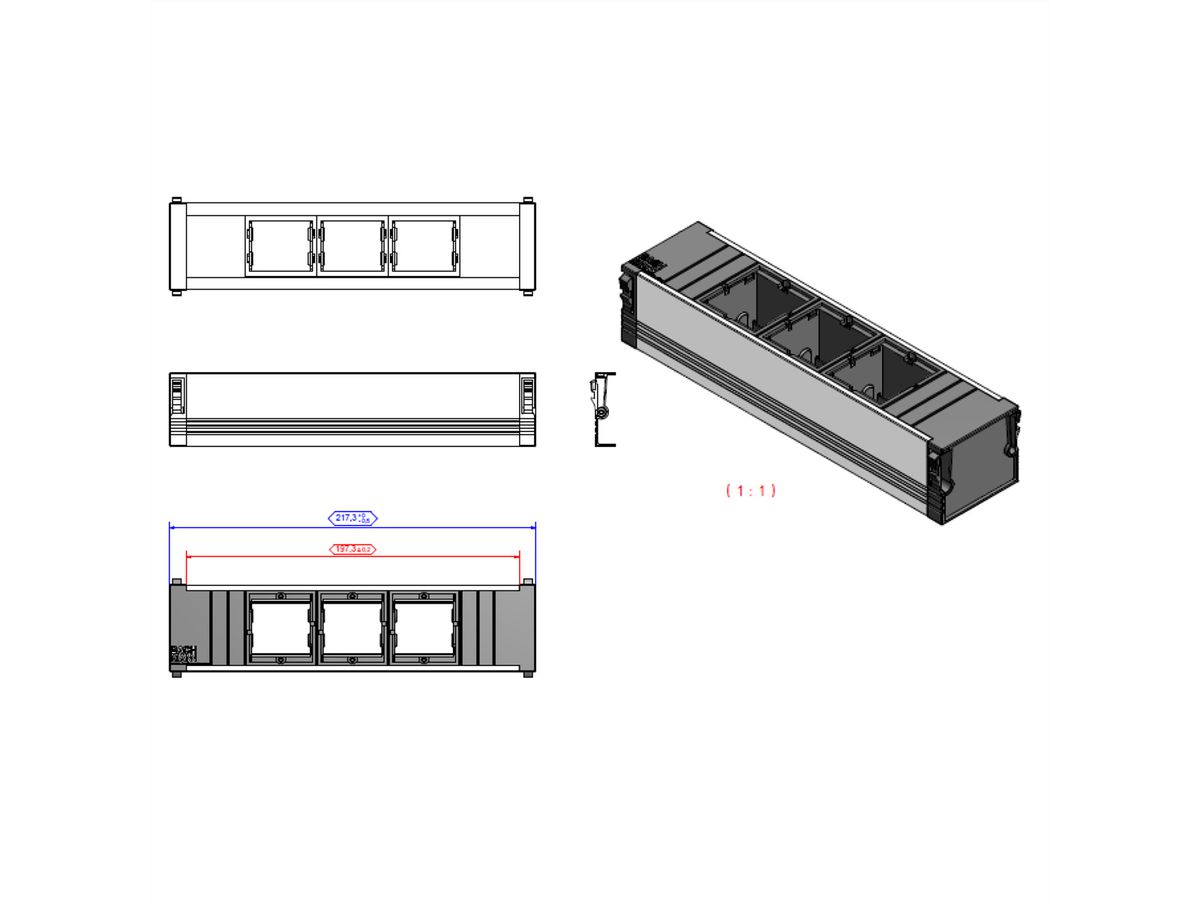 BACHMANN CONI Steckdosenheit 3xCM