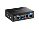 TRENDnet TI-BF22SFP Medien Konverter, 2-Port Industrial SFP zu Gigabit PoE++