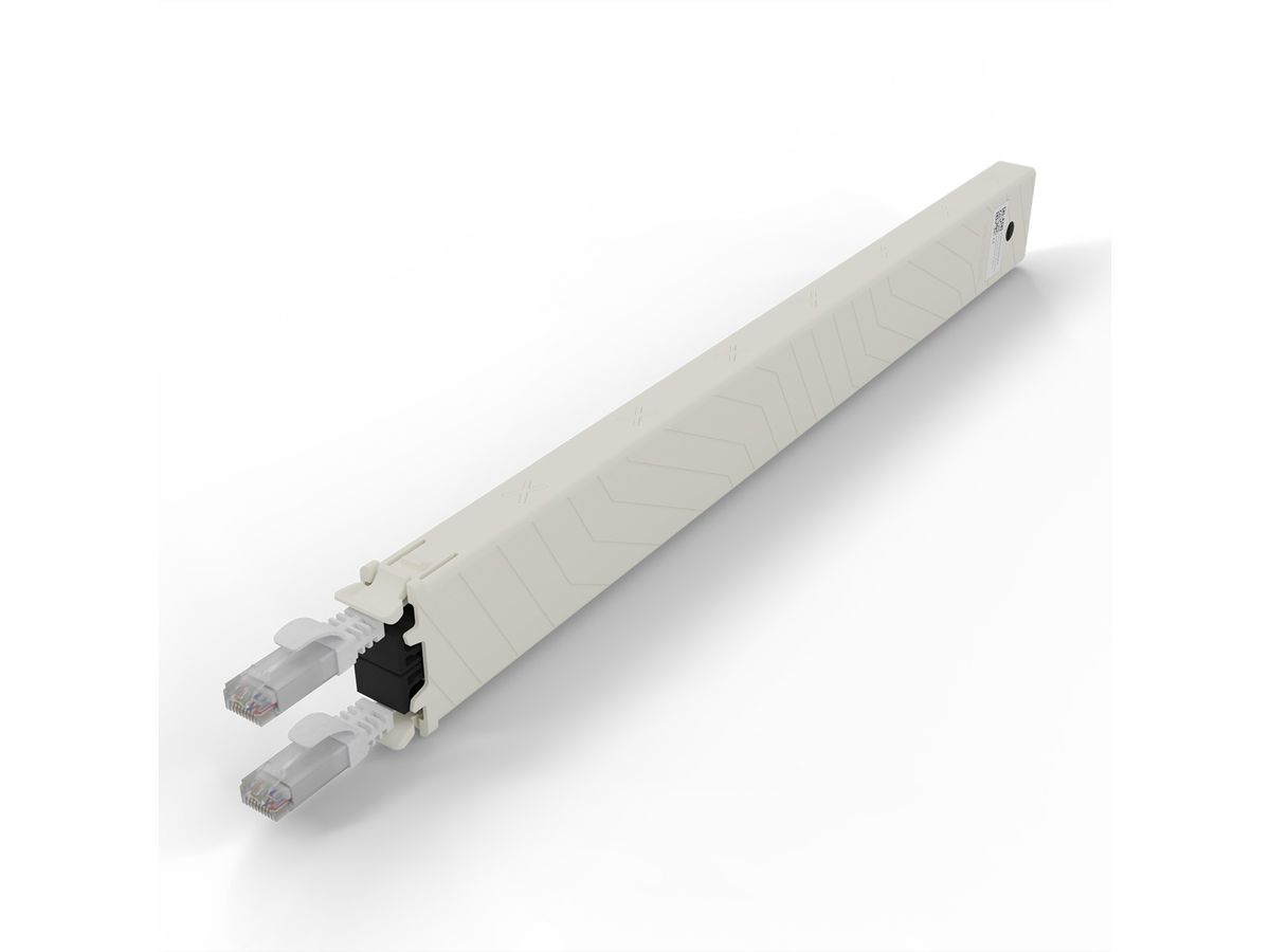 patchbox.one Kassette 8RU UTP weiß Cat.6a 0,8m