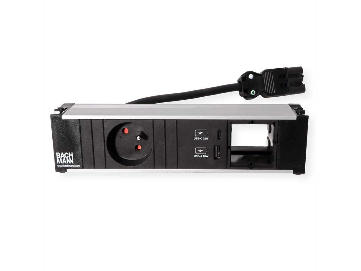 BACHMANN CONI 1xUTE 1xUSB A/C 22W 1xCM 0,2m GST18
