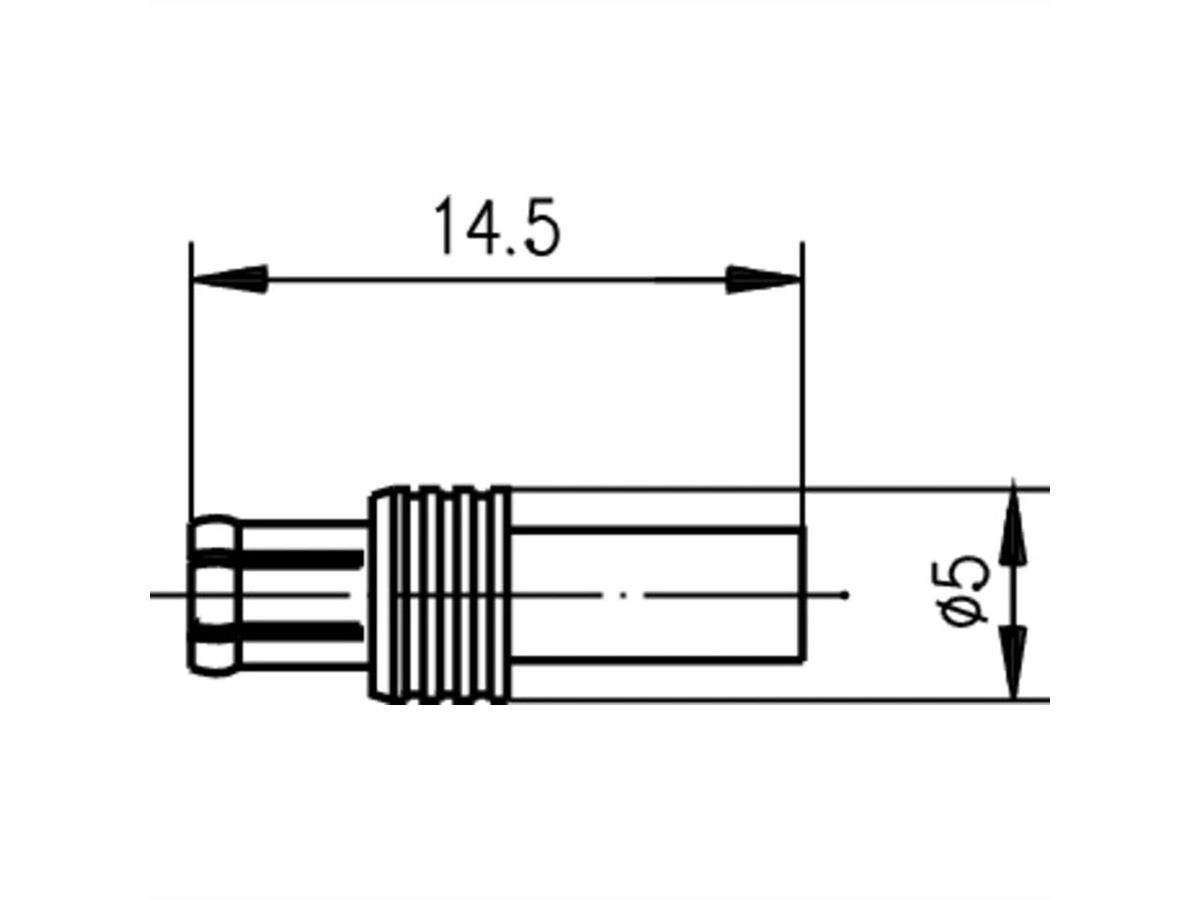 TELEGÄRTNER MCX-Crimpstecker für RG-316/U vergoldet