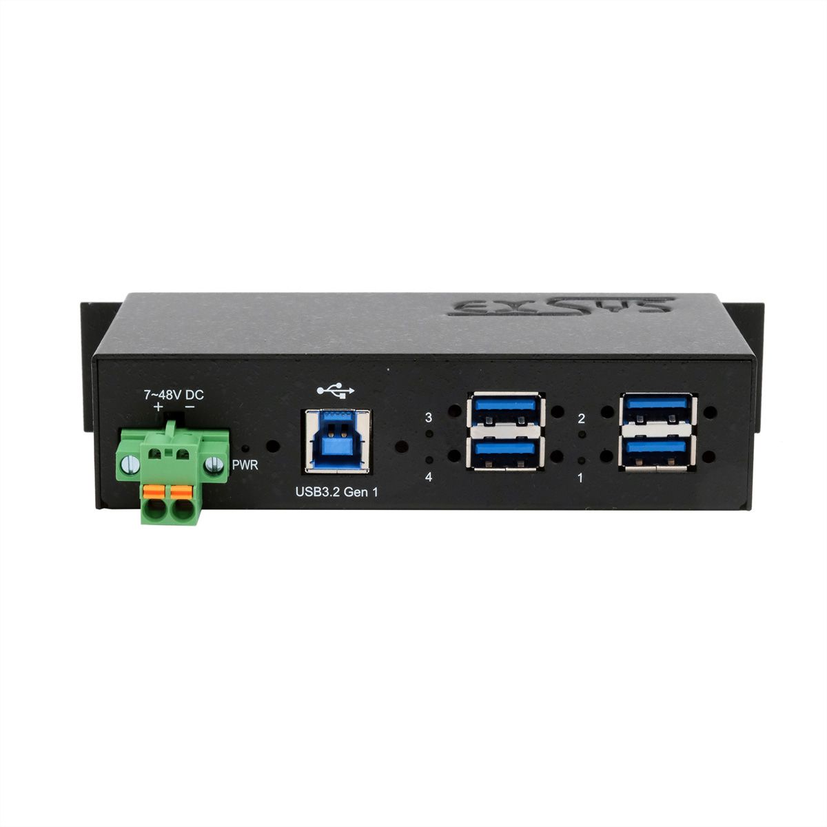 EXSYS EX-1185HMVS-2 4-Port Metall USB 3.2 Gen1 mit 15KV ESD Überspannungs-Schutz