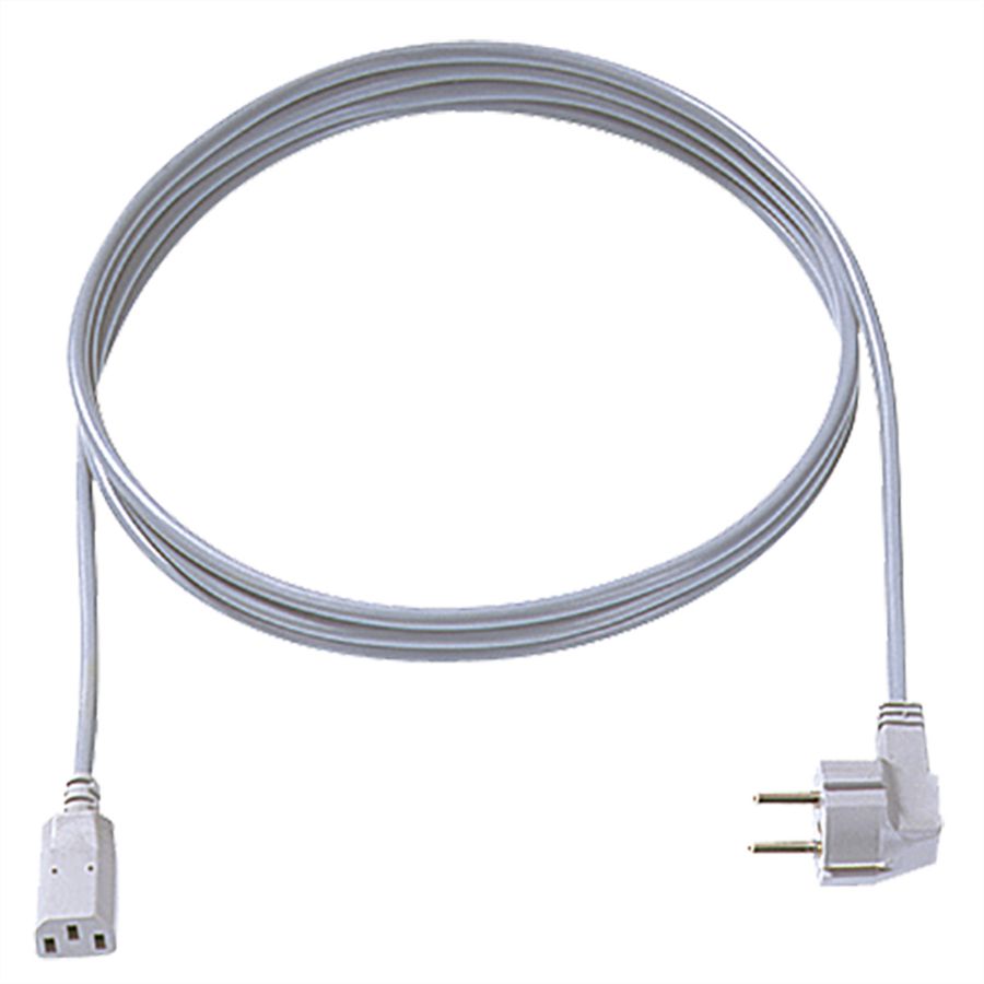 BACHMANN Zuleitung H05VV-F 3G 1,5 mm², CEE7/7 / C13, grau, 2 m
