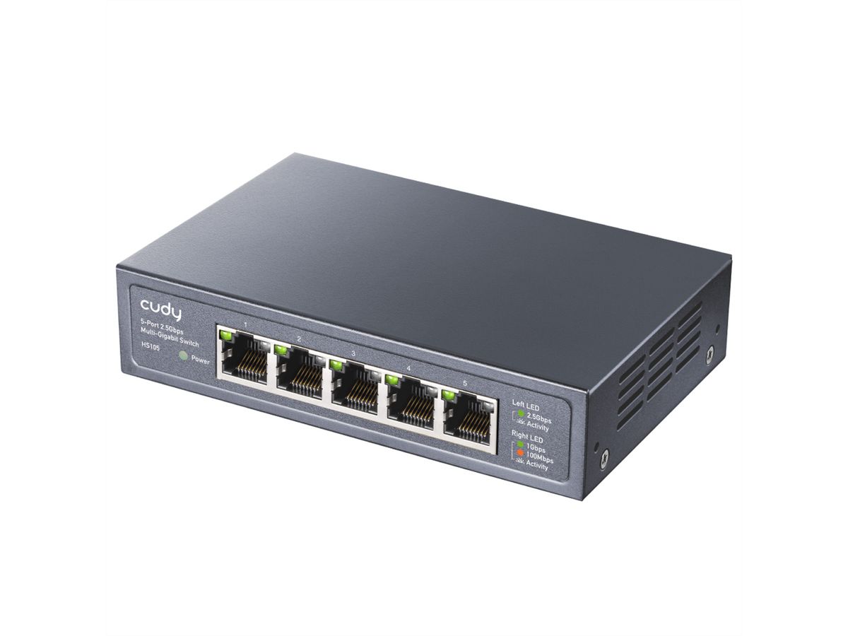 CUDY HS105 5-Port 2.5G Metal Switch