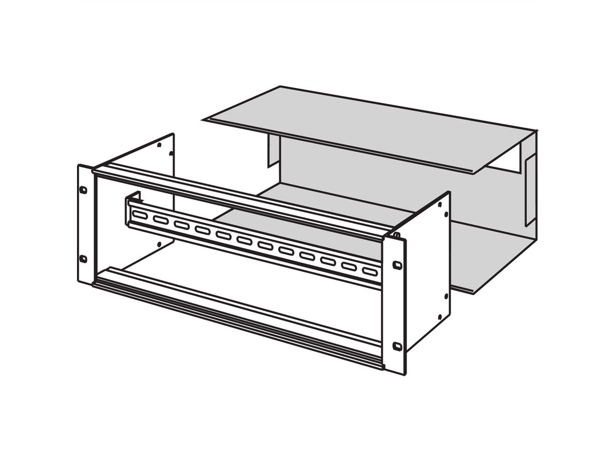 SCHROFF Abdeckhaube für 19"-Modulträger - RUECKHAUBE 3HE 84TE 115T