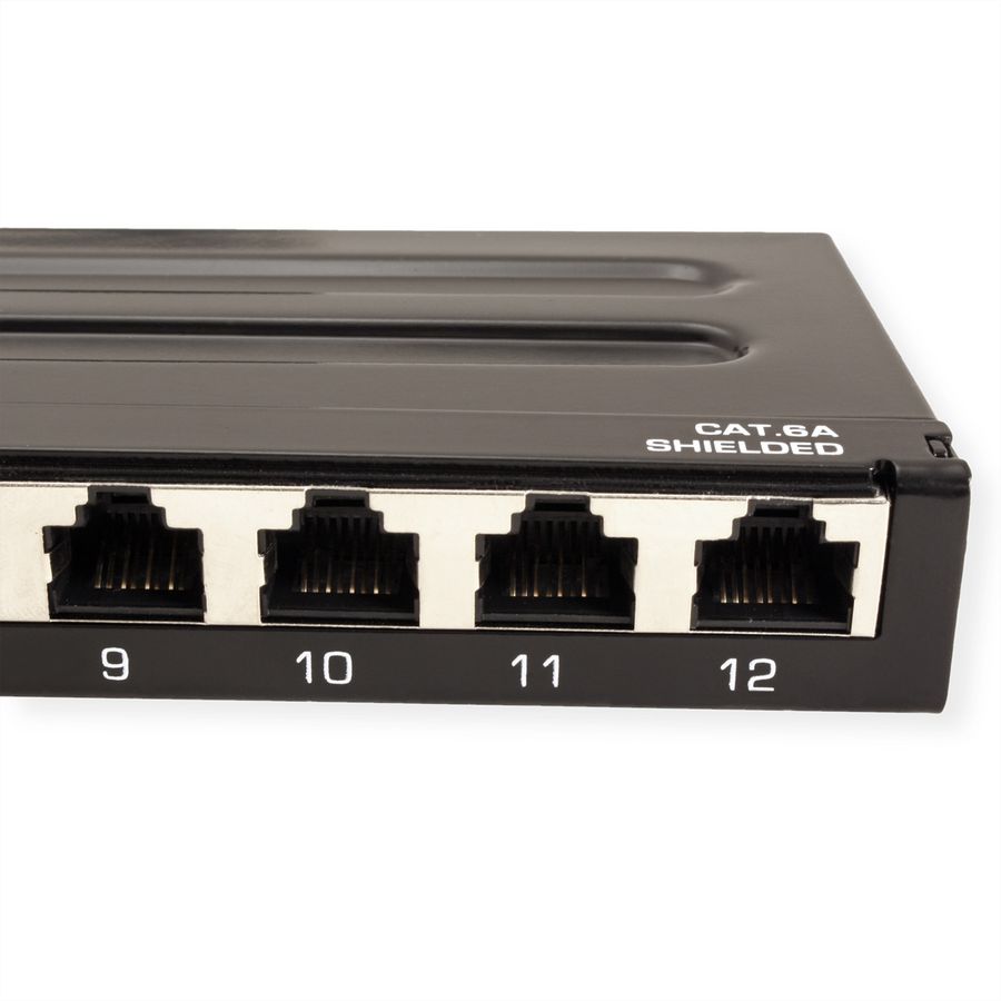 TRENDnet TC-P12C6AS Patch Panel, 12-port Cat6a geschirmt Für Wandmontage