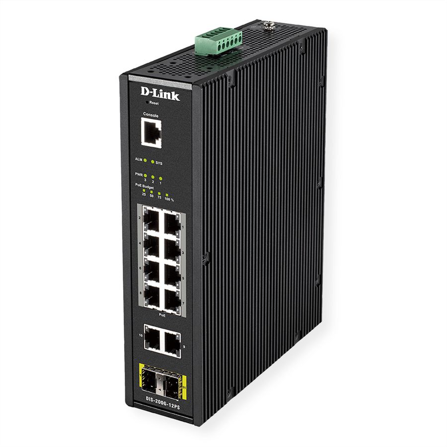 D-Link DIS-200G-12PS Netzwerk-Switch Managed L2 , Gigabit Ethernet (10/100/1000), Power over Ethernet (PoE)