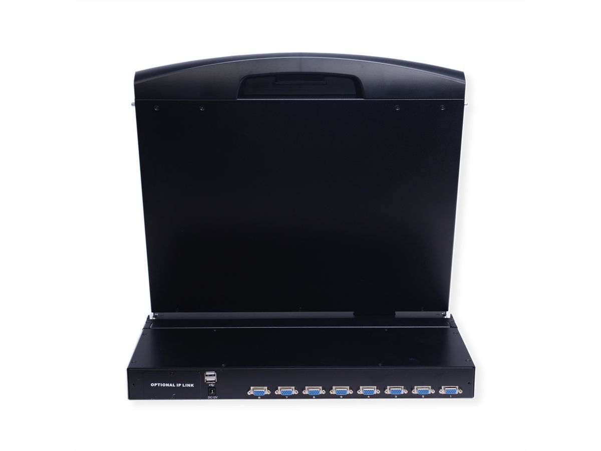 VALUE 19"-KVM-Switch, 8-Port, 43 cm (17") TFT (4:3), VGA, USB, Tastaturlayout UK