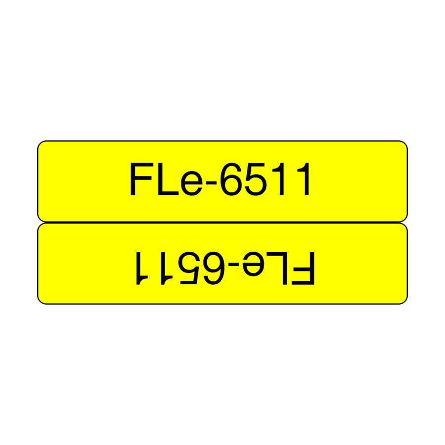 Brother FLE-6511 Etiketten erstellendes Band Schwarz auf gelb
