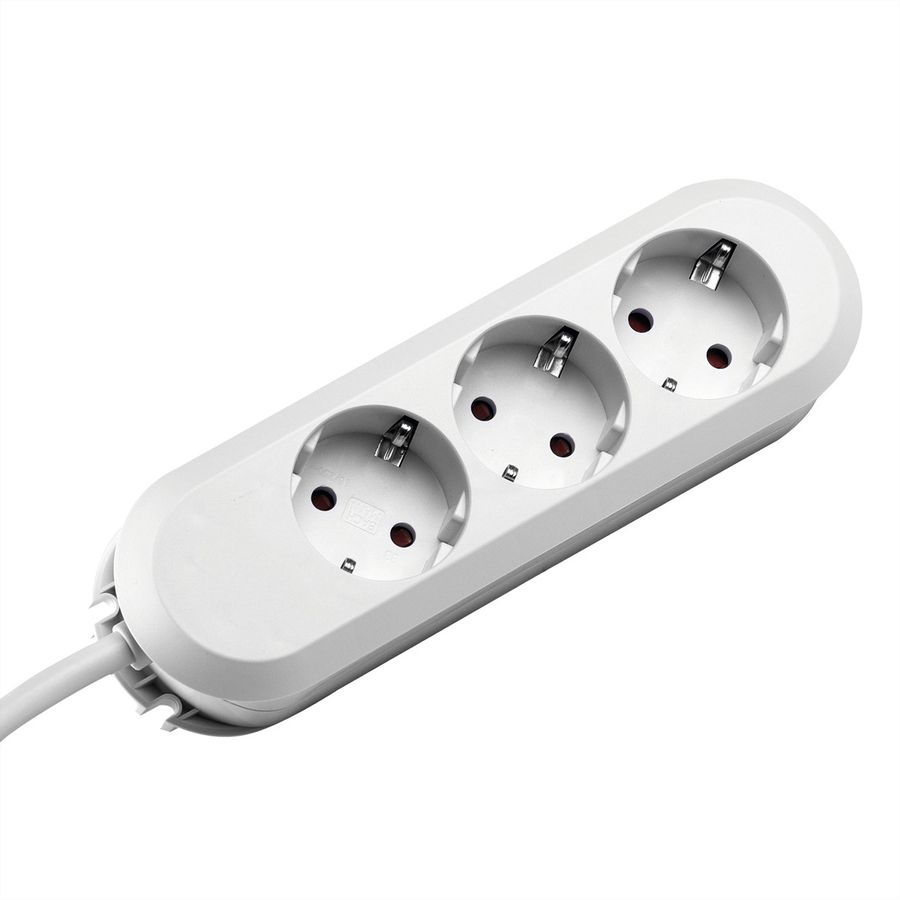 BACHMANN SMART Steckdosenleiste 3x Schutzkontakt, geschraubt, weiß, 3 m