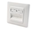 METZ CONNECT Dose UP/2 reinweiss E-DAT Modul 2 Ports, Kat.6 (Class E)