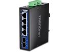 TRENDnet TI-G51SC 5-Port Gigabit Switch Industrial DIN-Rail mit MM SC-Port