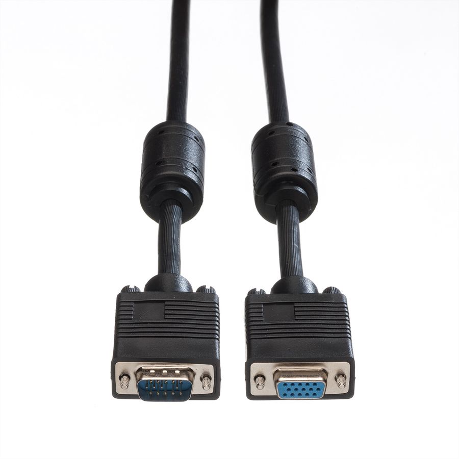 ROLINE SVGA-Kabel HD15 ST - BU mit Ferritkern, 10 m