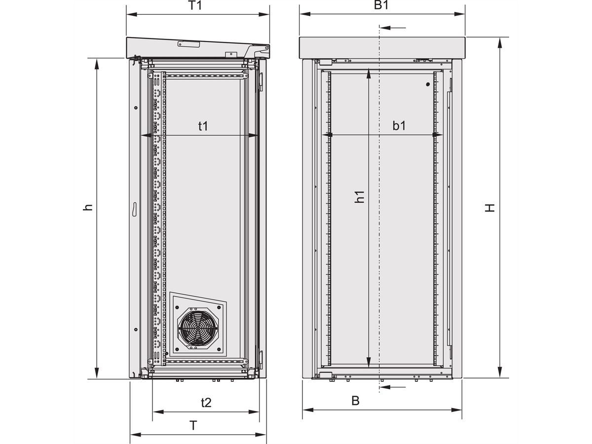 SCHROFF Modular VENT - OD MODUL.29HE 1300W 600T BEL.