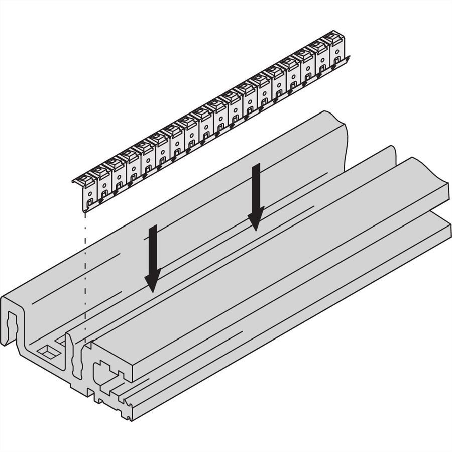 SCHROFF Modulschiene Typ H-VT stabil, mit EMV-Dichtung - MODULSCH. H VT 42TE EMC