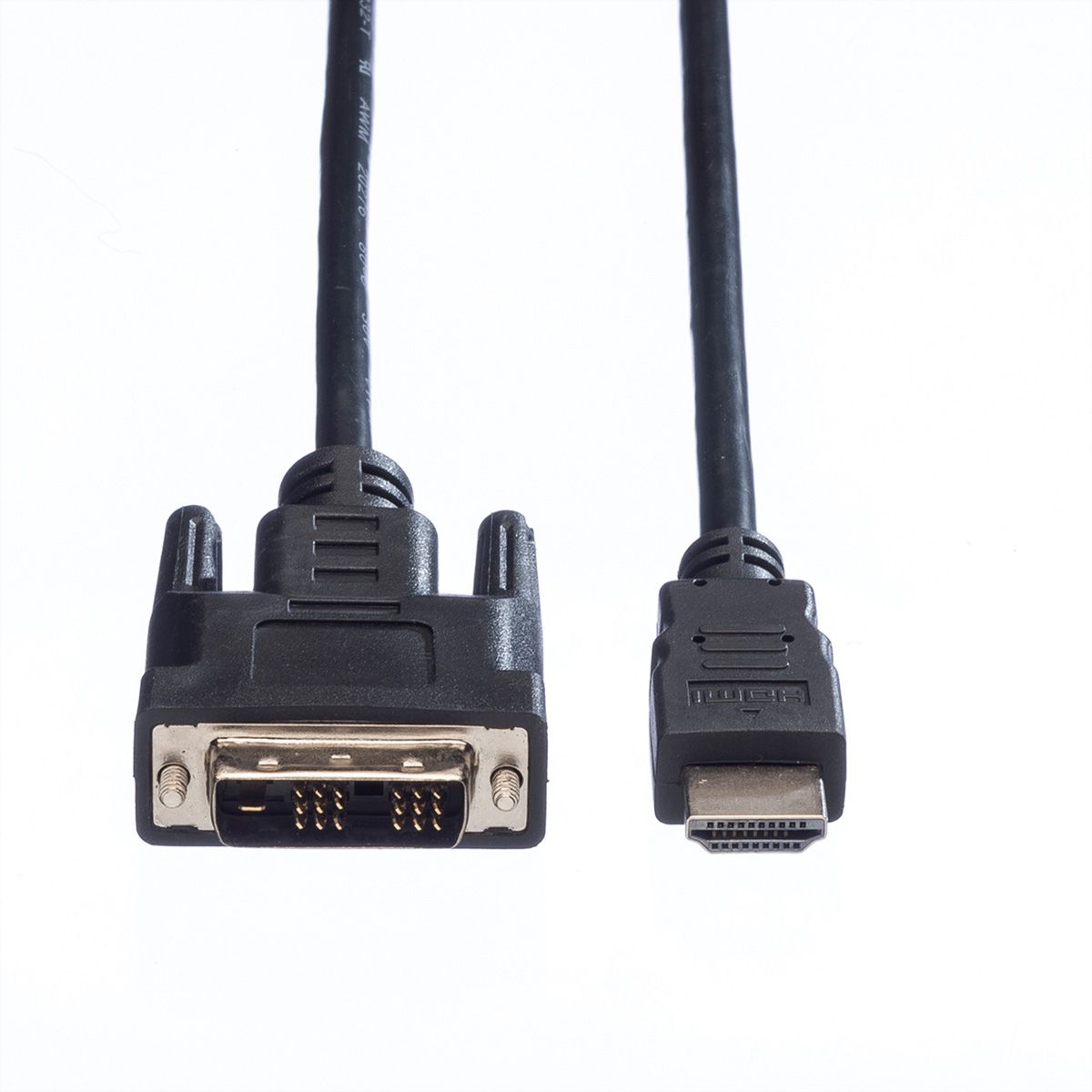 VALUE Kabel DVI (18+1) ST - HDMI ST, schwarz, 2 m