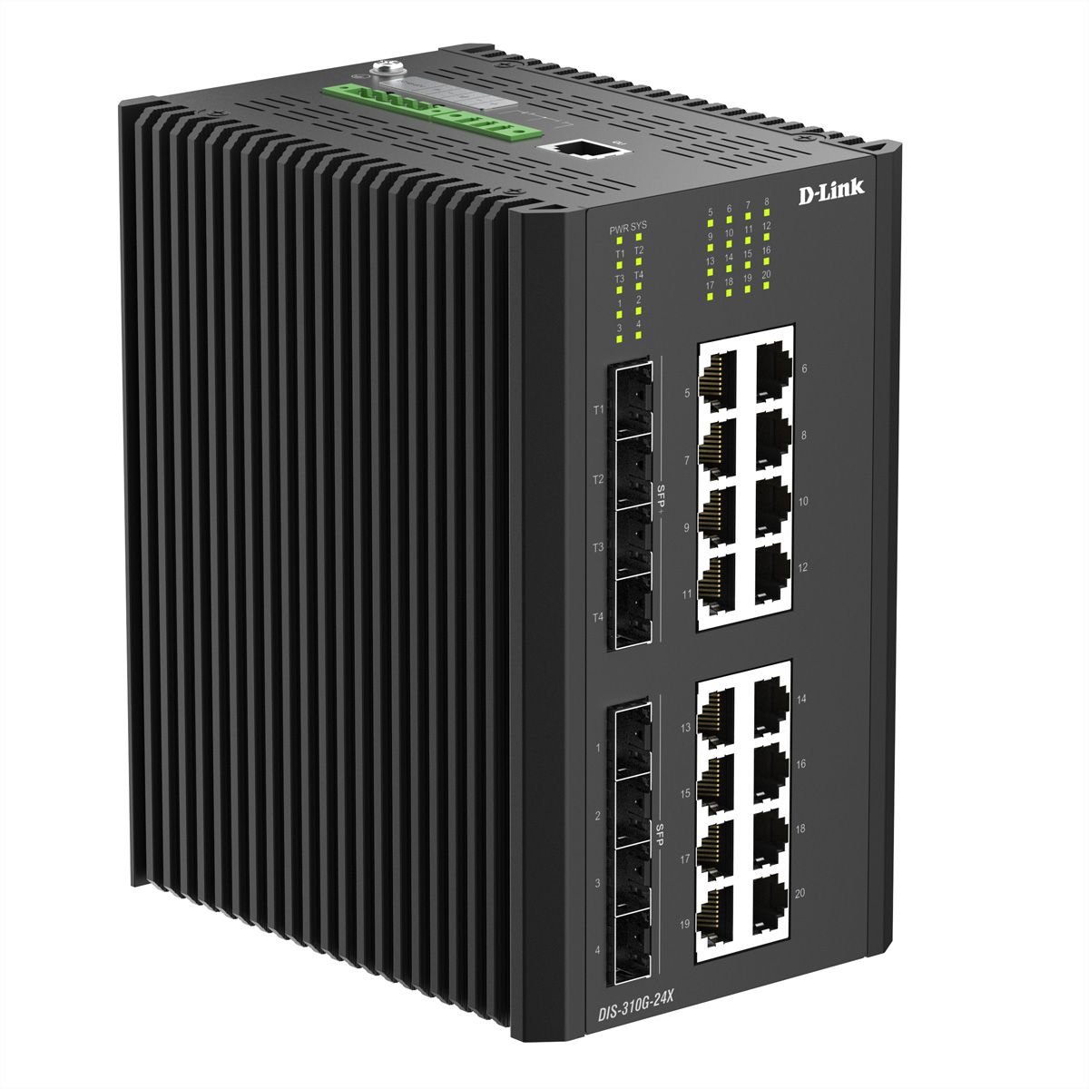 D-Link DIS-310G-24X 24-Port Switch Industrial Gigabit 4x 10G SFP+, 4x SFP
