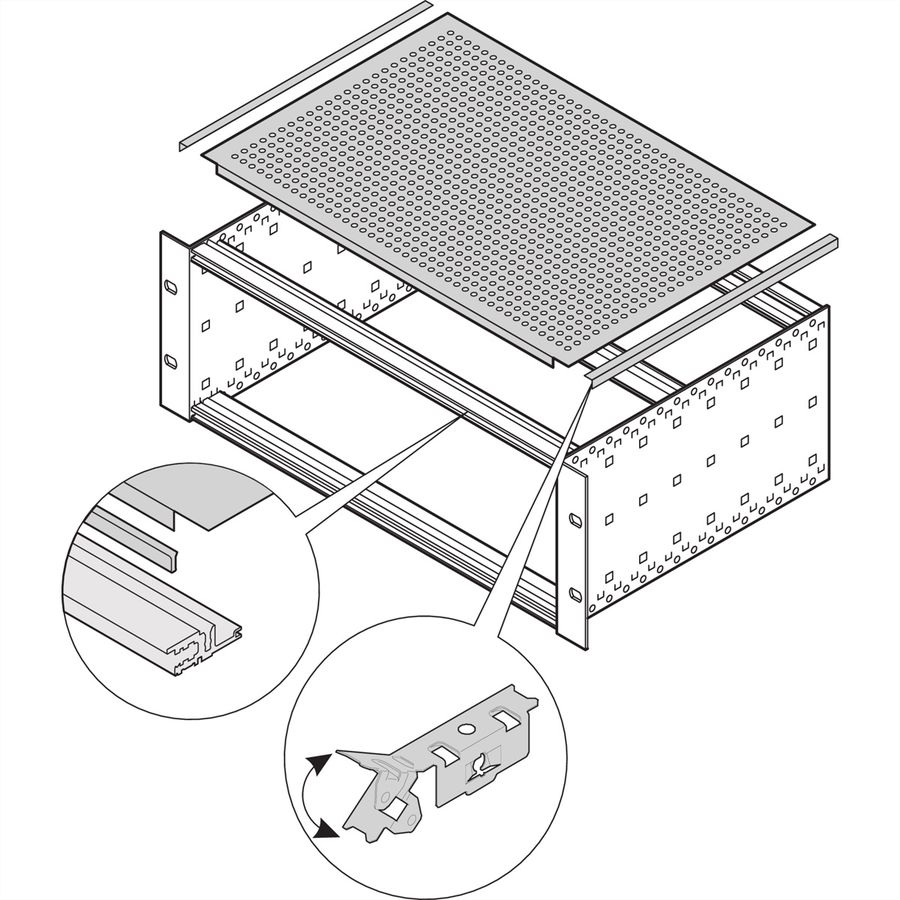 SCHROFF Abdeckblech, universal für spezielle Leiterkartentiefen - ABDECKBLECH EMC 84TE 355T 2ST