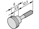 SCHROFF Halsschraube mit Rändel - HALSSCHR.M.R. M2,5X12.3 100S