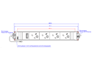 BACHMANN STEP BASE 4xUK 45° 1xSchalter GST18 inkl. Erdung