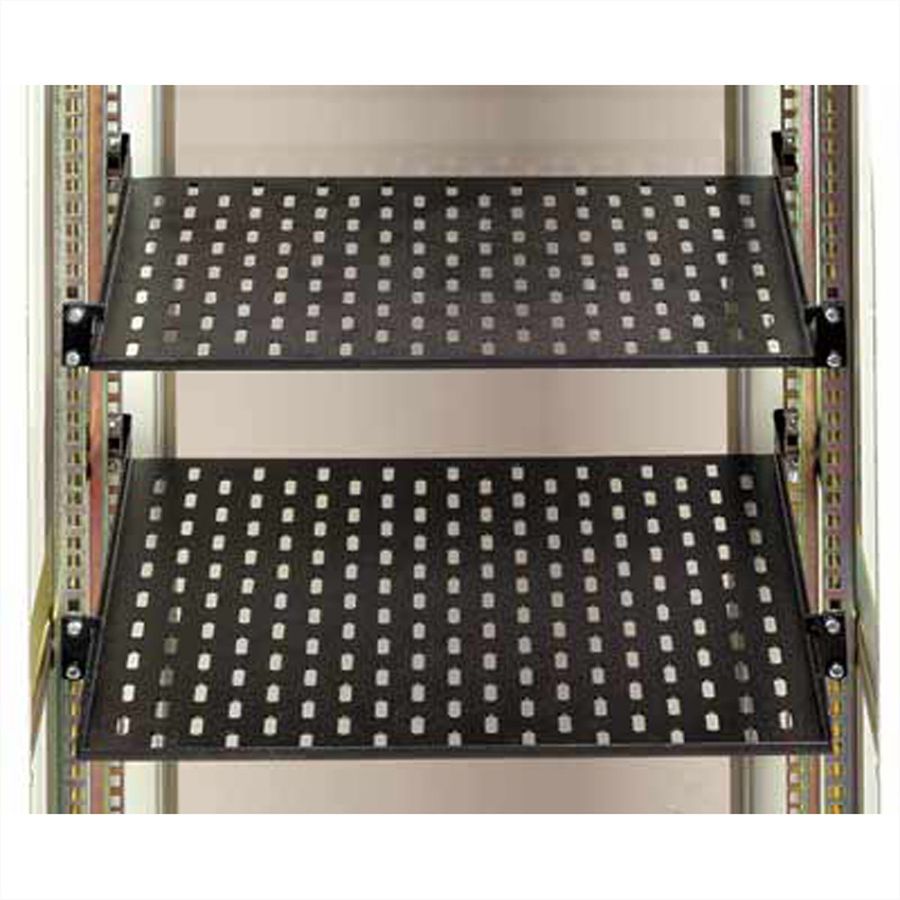 CONTEG 19"-Geräteträger schwarz 1 HE, 435 x 150 mm, max. 15kg