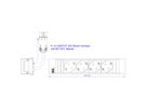 BACHMANN POWER FRAME 4xCEE7/3 ALU 0,20m 3G1,5mm² sw GST18