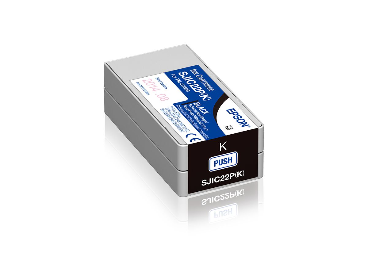 Epson SJIC22P(K): Ink cartridge for ColorWorks C3500 (Black)