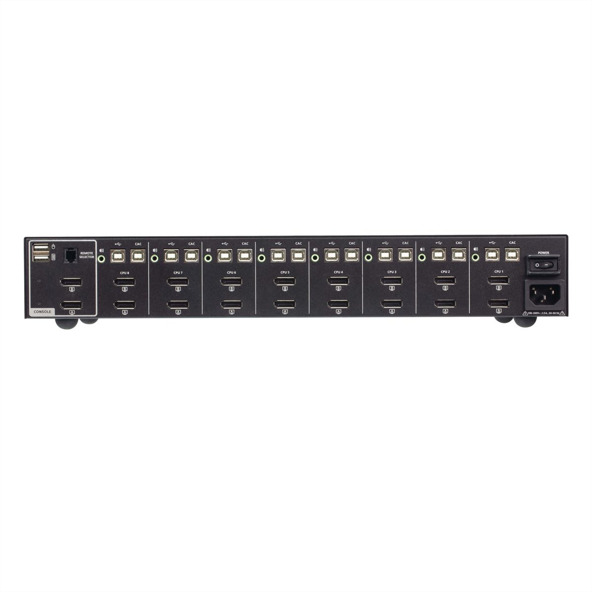 ATEN CS1148DP4C 8-Port 4K USB DisplayPort Dual Display Secure KVM Switch, mit Card Reader