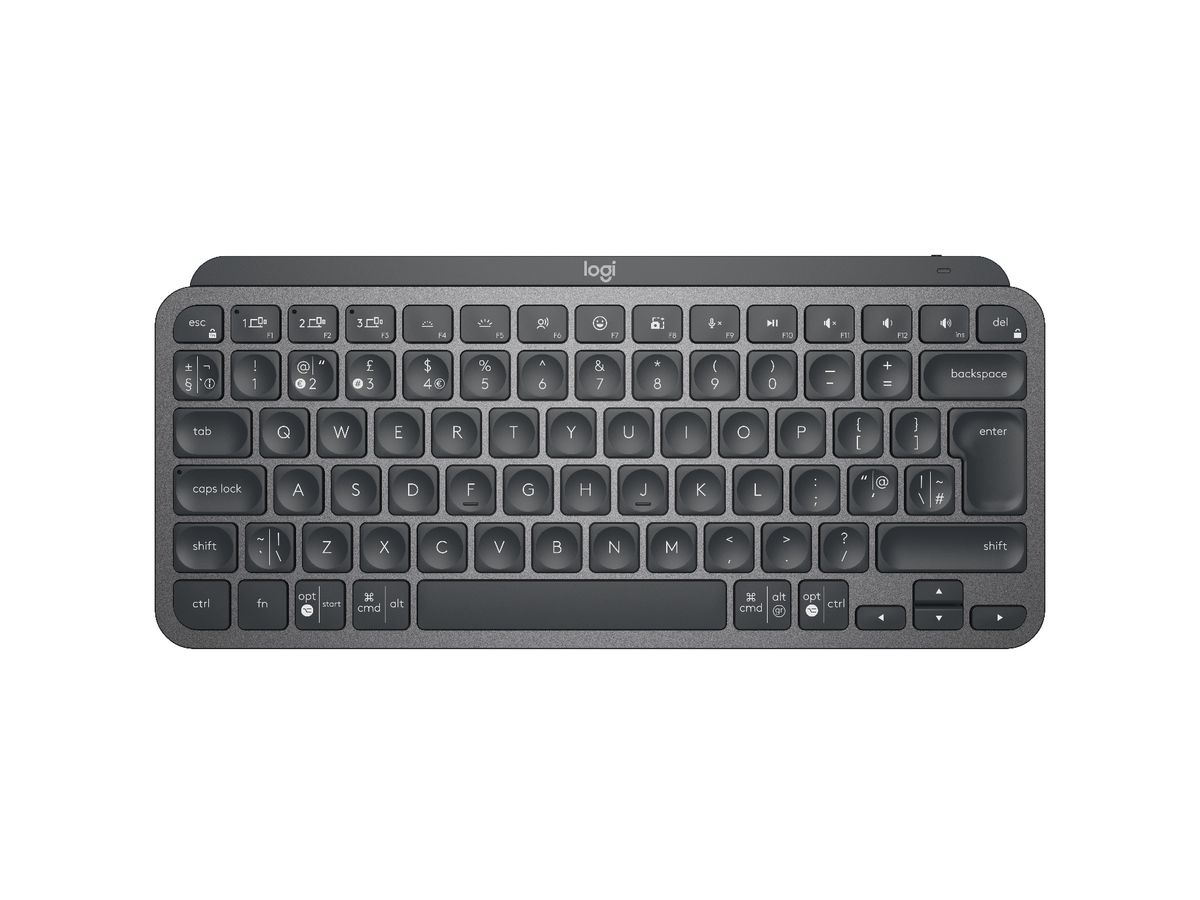 Logitech MX Keys Mini Tastatur RF Wireless + Bluetooth QWERTY Englisch Graphit
