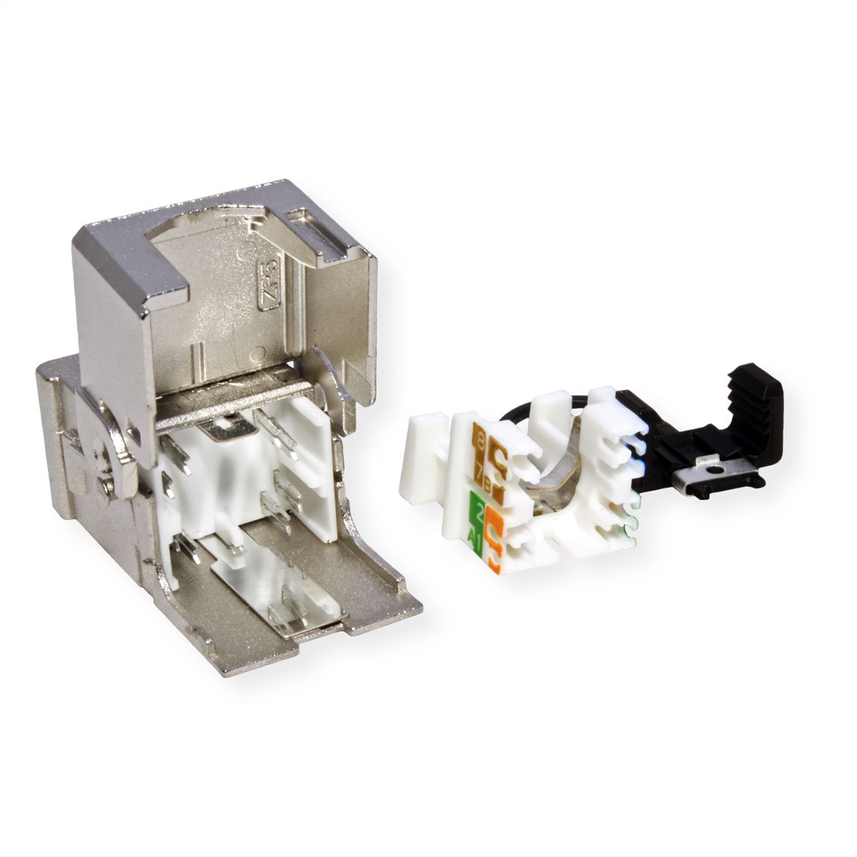 METZ CONNECT C6A Modul Cat.6A (Class EA), 180°, Kabelmontage ohne Werkzeug