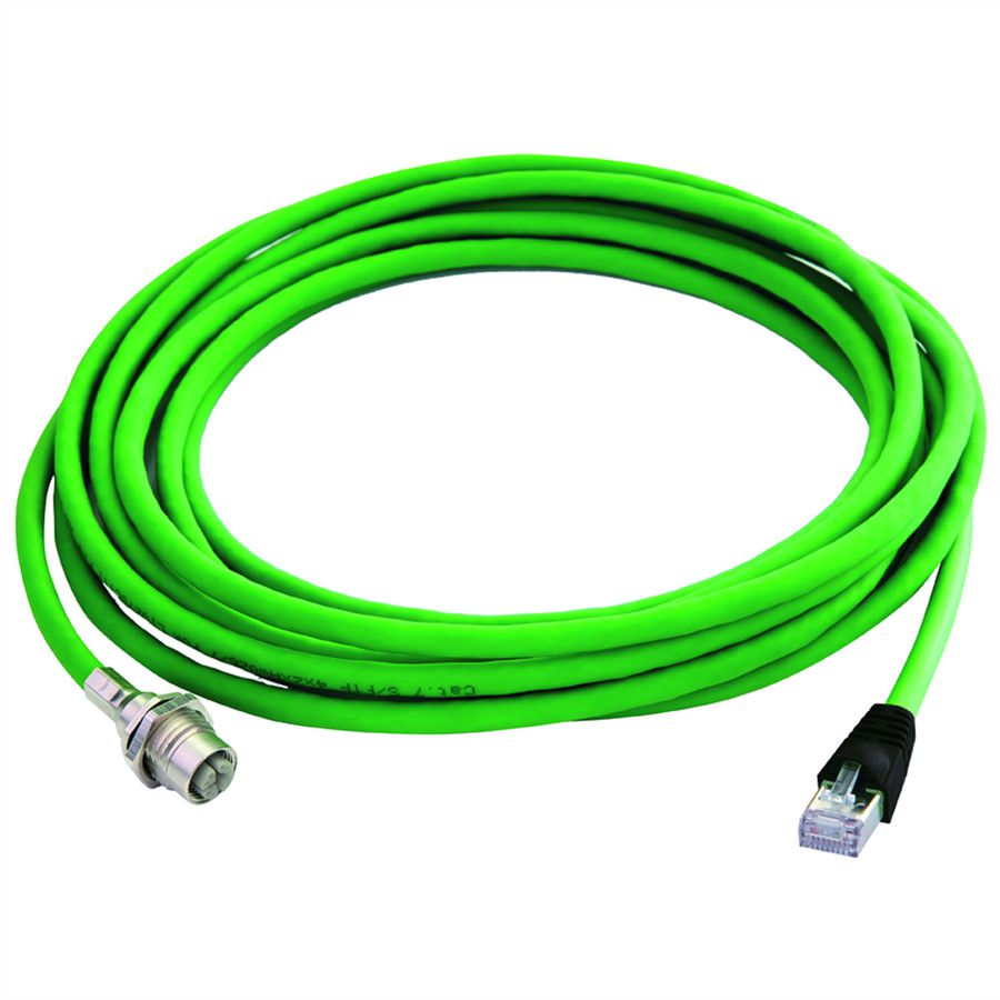 TELEGÄRTNER STX M12x1-RJ45 VL X-kod. Cat.6A, CS01CP05B-SFTP2607C7-1PUR-A0200, 2 m