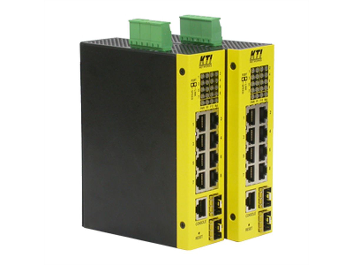 KTI KGS-1060 10-Port Industrial Gigabit Switch DIN Rail, 8x RJ45, 2x 100/1000SFP
